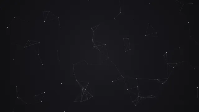 Fond d'écran animé : réseau de particules reliées qui dérivent lentement, graphite
