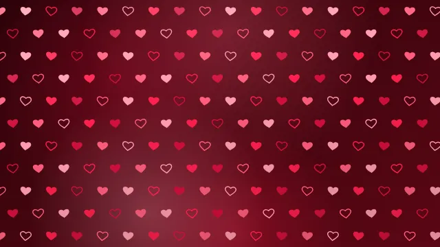 Fond d'écran cœurs aux couleurs douces, teintes rouge passion