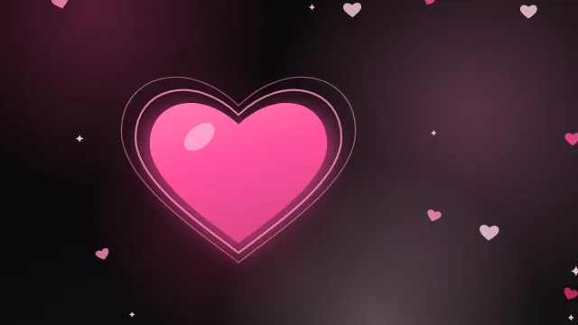 Fond d'écran cœurs aux couleurs douces, teintes noir et rose