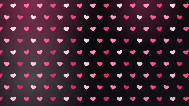 Fond d'écran cœurs aux couleurs douces, teintes noir et rose
