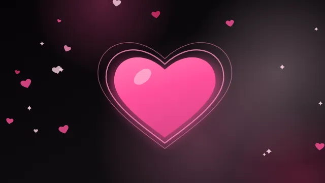 Fond d'écran cœurs aux couleurs douces, teintes noir et rose