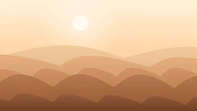 Fond d'écran dunes de sable en couches sous un soleil, teintes sahara