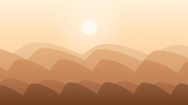 Fond d'écran dunes de sable en couches sous un soleil, teintes sahara