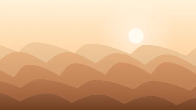 Fond d'écran dunes de sable en couches sous un soleil, teintes sahara