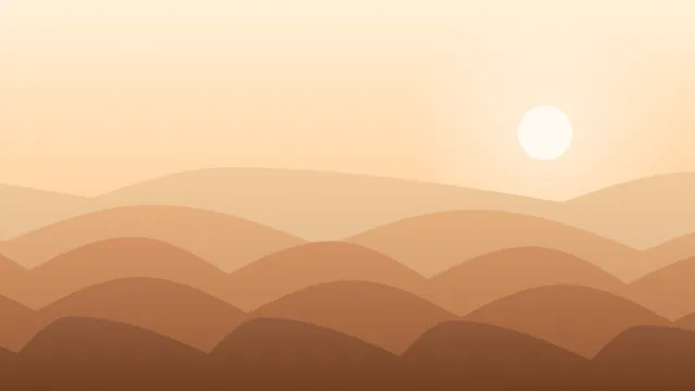 Fond d'écran dunes de sable en couches sous un soleil, teintes sahara