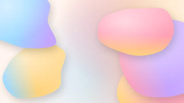 Fond d'écran formes fluides arrondies en dégradé, effet 3D, teintes sorbet