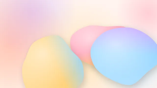 Fond d'écran formes fluides arrondies en dégradé, effet 3D, teintes sorbet