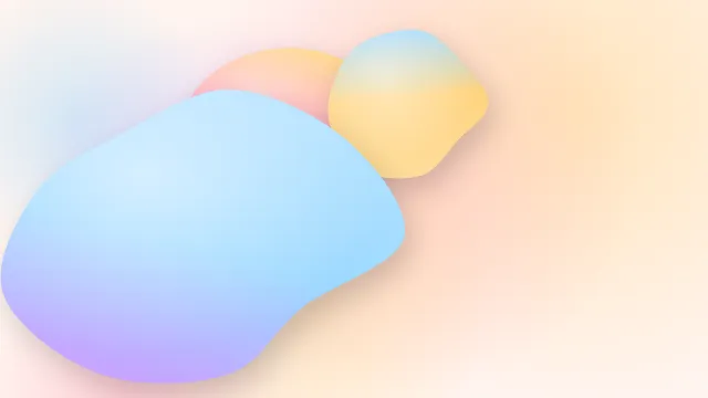 Fond d'écran formes fluides arrondies en dégradé, effet 3D, teintes sorbet