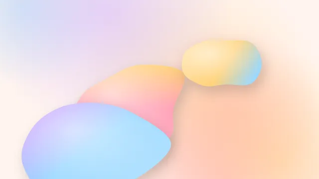 Fond d'écran formes fluides arrondies en dégradé, effet 3D, teintes sorbet