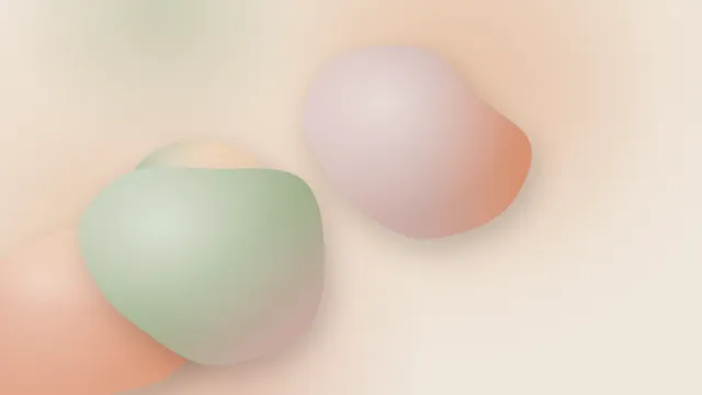 Fond d'écran formes fluides arrondies en dégradé, effet 3D, teintes argile