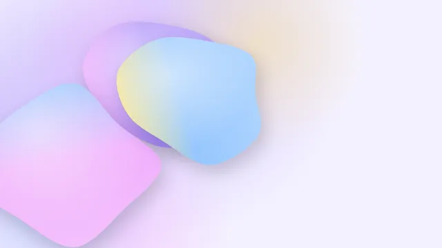 Fond d'écran formes fluides arrondies en dégradé, effet 3D, teintes lavande