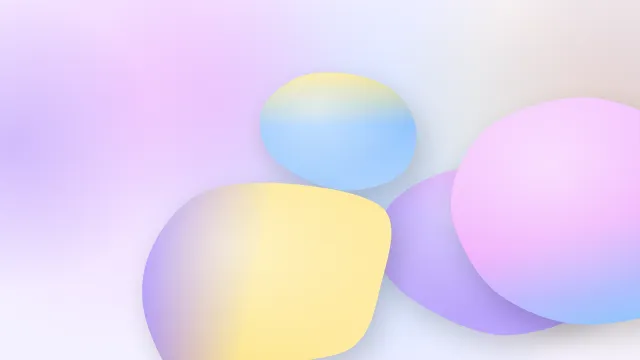 Fond d'écran formes fluides arrondies en dégradé, effet 3D, teintes lavande