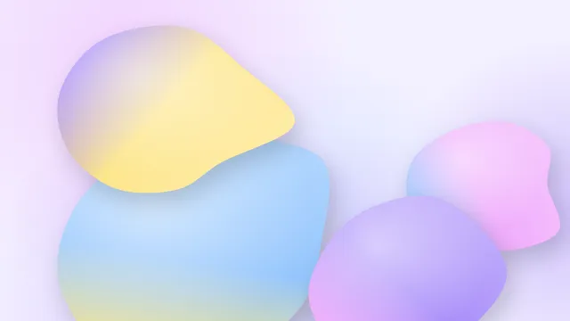 Fond d'écran formes fluides arrondies en dégradé, effet 3D, teintes lavande