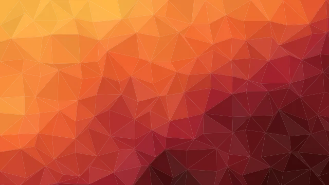 Fond d'écran mosaïque de triangles low poly en dégradé, teintes flamme