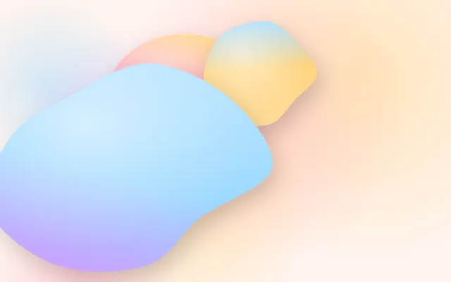 Fond d'écran formes fluides arrondies en dégradé, effet 3D, teintes sorbet