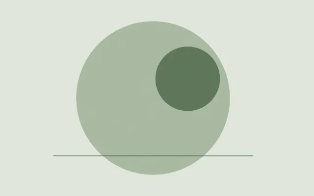 Fond d'écran composition minimaliste : formes simples sur fond uni, teintes sauge
