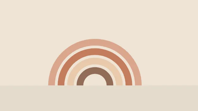 Fond d'écran composition minimaliste : formes simples sur fond uni, teintes sable