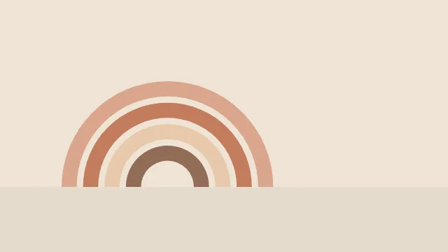Fond d'écran composition minimaliste : formes simples sur fond uni, teintes sable