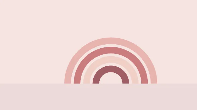 Fond d'écran composition minimaliste : formes simples sur fond uni, teintes rose