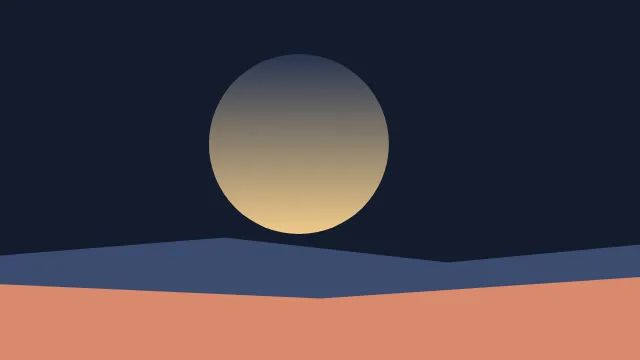 Fond d'écran composition minimaliste : formes simples sur fond uni, teintes nuit