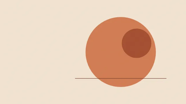 Fond d'écran composition minimaliste : formes simples sur fond uni, teintes terracotta