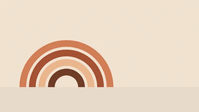 Fond d'écran composition minimaliste : formes simples sur fond uni, teintes terracotta