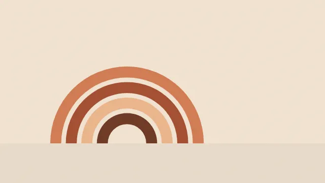 Fond d'écran composition minimaliste : formes simples sur fond uni, teintes terracotta