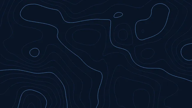 Fond d'écran lignes de niveau d’une carte topographique, teintes nuit bleue