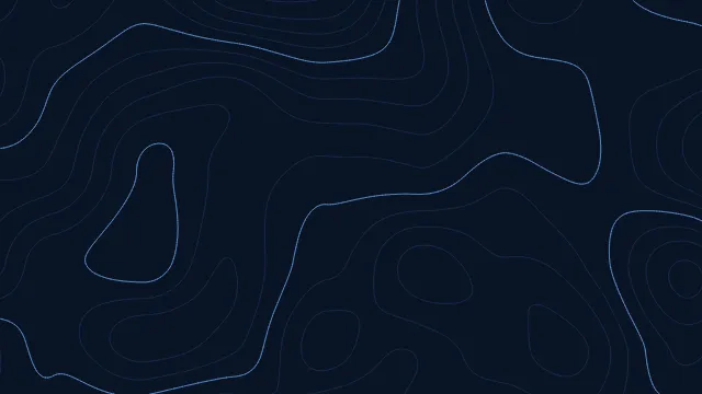Fond d'écran lignes de niveau d’une carte topographique, teintes nuit bleue