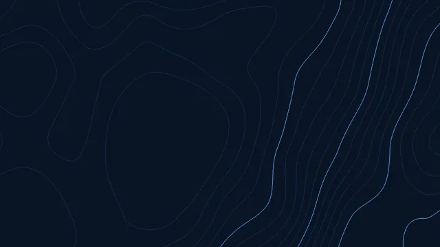 Fond d'écran lignes de niveau d’une carte topographique, teintes nuit bleue