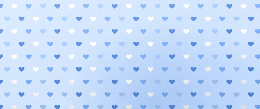 Fond d'écran cœurs aux couleurs douces, teintes bleu pastel