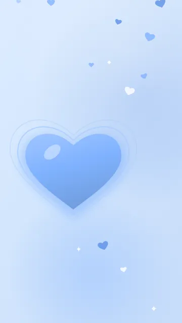 Fond d'écran cœurs aux couleurs douces, teintes bleu pastel