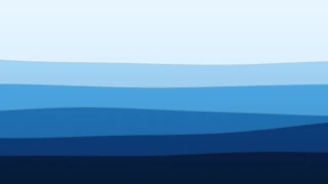 Fond d'écran vagues superposées en aplats de couleur, teintes océan