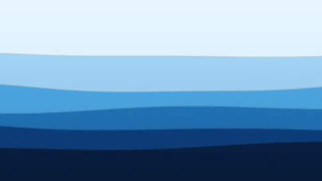 Fond d'écran vagues superposées en aplats de couleur, teintes océan