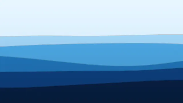 Fond d'écran vagues superposées en aplats de couleur, teintes océan
