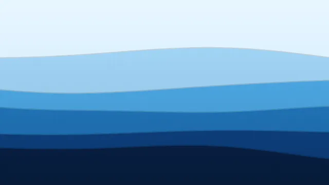 Fond d'écran vagues superposées en aplats de couleur, teintes océan
