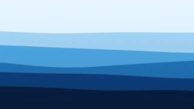 Fond d'écran vagues superposées en aplats de couleur, teintes océan