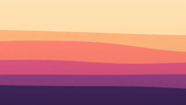 Fond d'écran vagues superposées en aplats de couleur, teintes coucher
