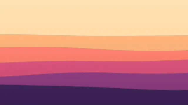 Fond d'écran vagues superposées en aplats de couleur, teintes coucher