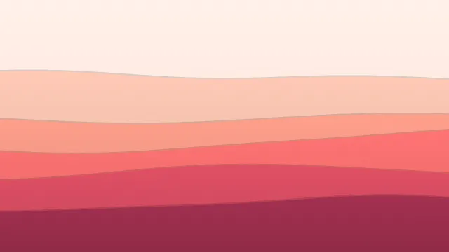 Fond d'écran vagues superposées en aplats de couleur, teintes corail