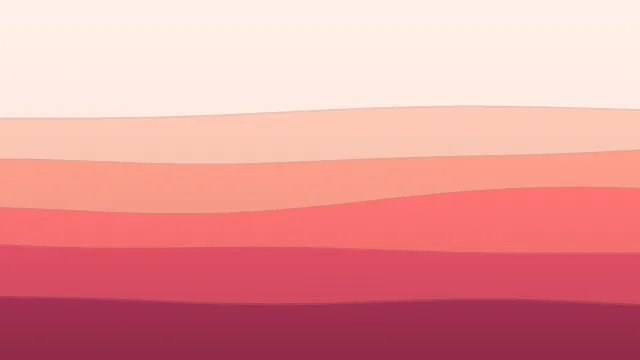 Fond d'écran vagues superposées en aplats de couleur, teintes corail