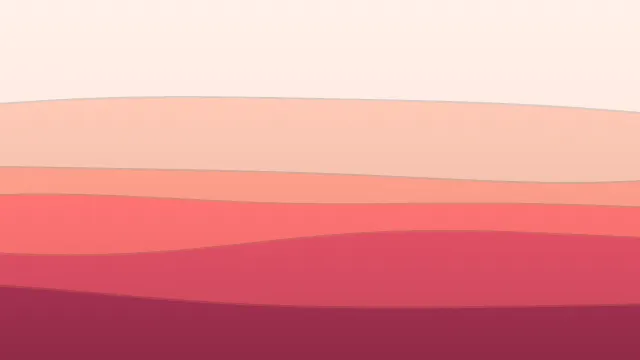 Fond d'écran vagues superposées en aplats de couleur, teintes corail