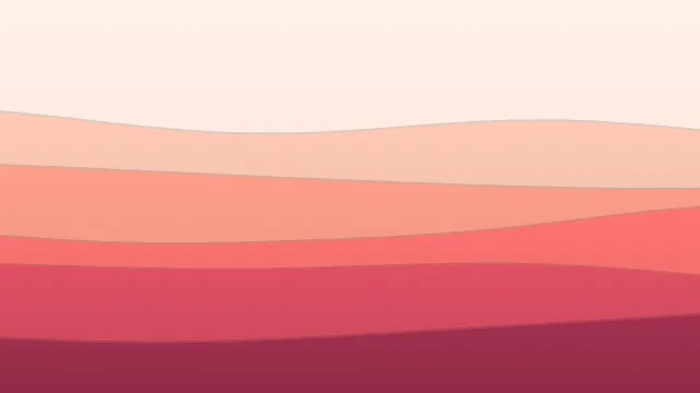 Fond d'écran vagues superposées en aplats de couleur, teintes corail